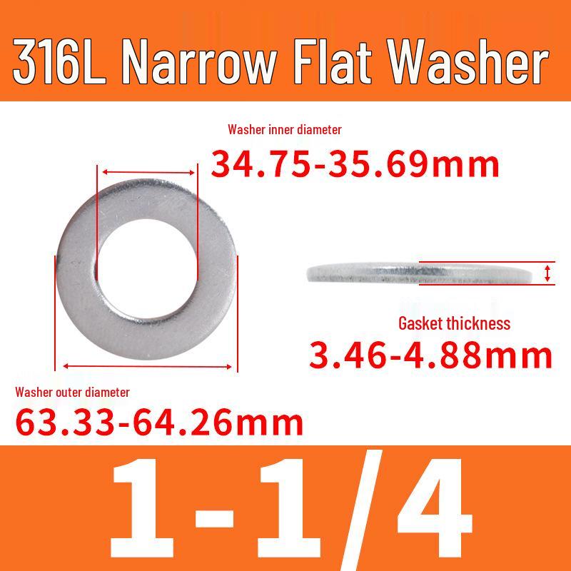 

316L Stainless Steel Flat Washer - ANSI/SAE Standard