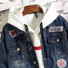 2025 Men's Retro Korean Style Denim Jacket: Printed Spring/Autumn Trendy Coat