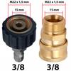 Rosfix Adaptor Rotativ M22x1.5 la 3/8 Quick Connect – Rezistență Ridicată la Presiune 4000 PSI | Inox + Alamă | 30 l/min | 90°C