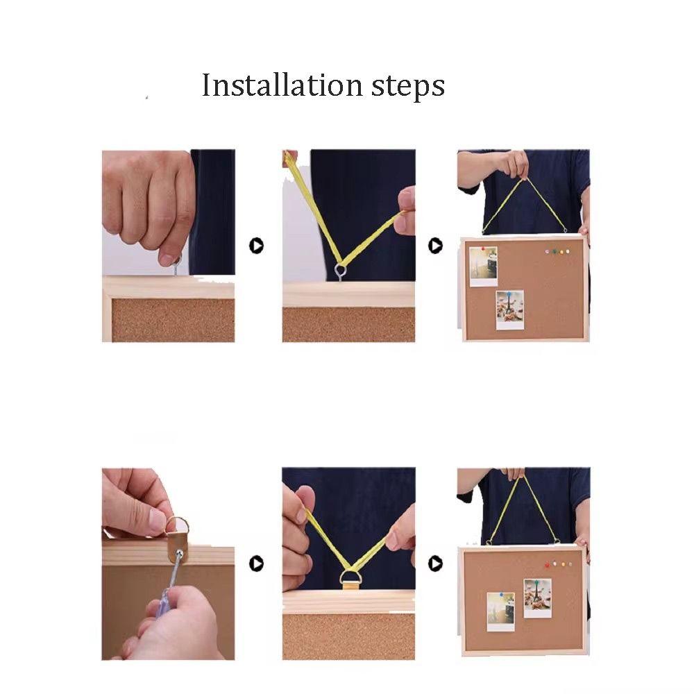 Pictures Wall Plate DIY Cork Display Panel Wood Soft Cork Board Hanging Decorative Letter Message Boards Office School