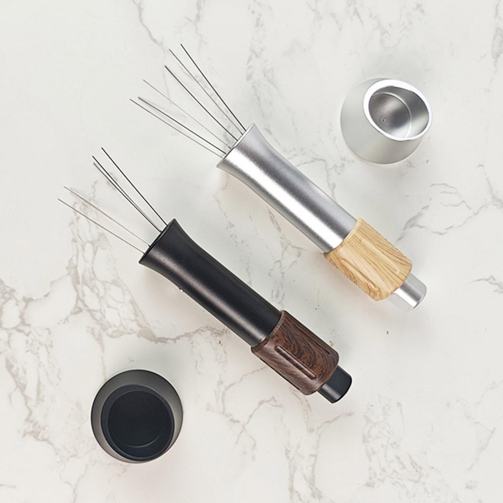 Coffee Needle Coffee Distributor Coffee Powder Pin Coffee Powder Stirrer Aluminium Texture for Coffee Enthusiasts