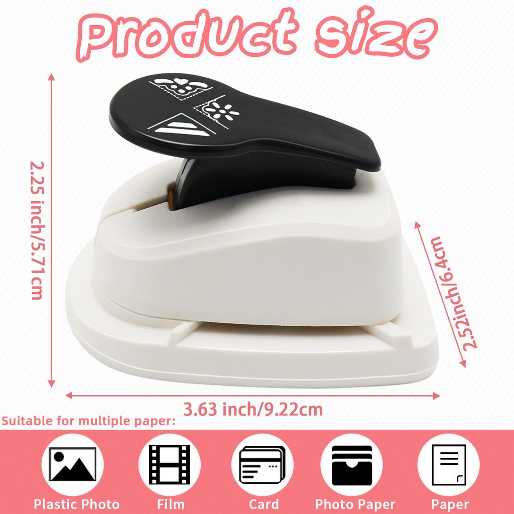 Craft Corner Decor Lace Puncher Rounder Puncher Paper Cutter 3 In 1 Hole Paper Cutter Label 3 In 1 for Scrapbooking Cardmaking