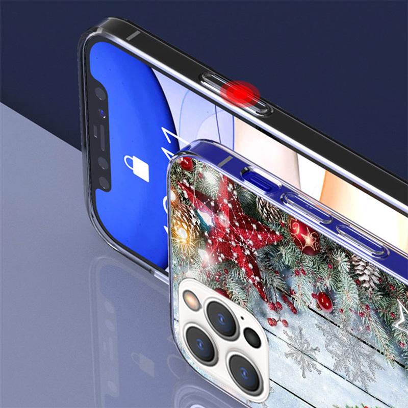 Merry Christmas Tree Snow Phone Case For iPhone 17 Air 16 Pro Max 16E 15 + 14 Plus 11 12 13 Mini 7 8 SE Gift Print Cover Fundas