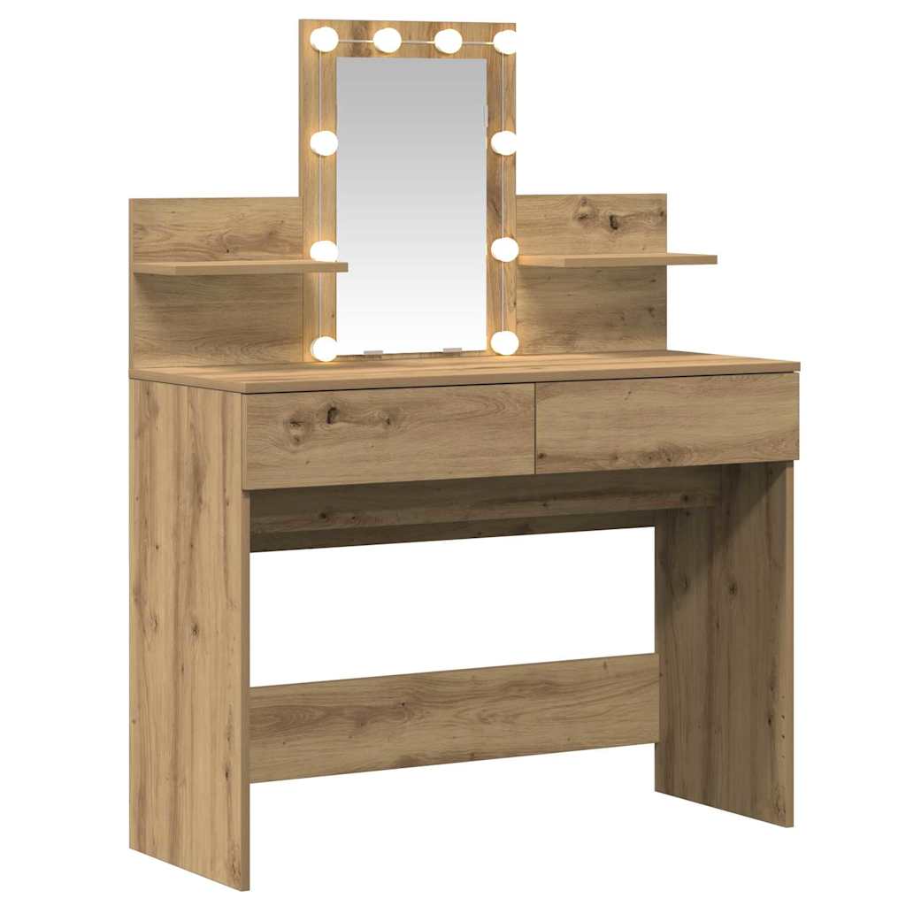 Artisan Oak Makeup Table 100 x 40 x 130 cm Particleboard