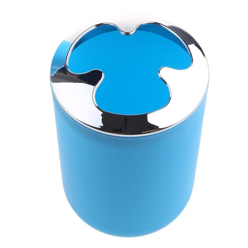 6 Pieces Plastic Gift Set Bathroom Set Toothbrush Holder Cup Soap Dispenser Trash Can Toilet Brush Soap Dish Durable