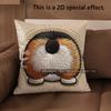 2D Cute Pembroke Welsh Corgi Pillow Covers Designs Pattern Cushion Cover Suitable For Sofa Bedroom Car Pillow Cover