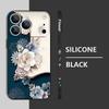 Romantic Rose Flower Pattern Lanyard Case For iPhone 17 Pro Max iPhone 16 15 14 13 Pro Max 11 16E 17E Soft Silicone Phone Back Cover