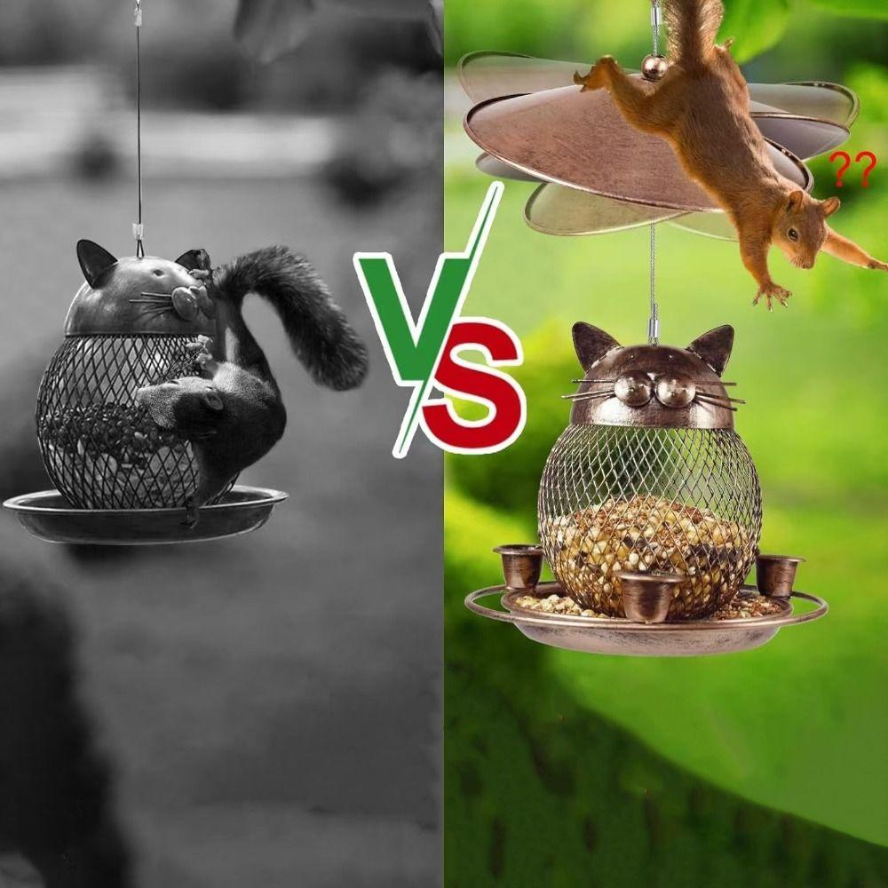 Squirrel-proof Bird Feeder Cute Bird Water Bowl Pet Supplies Parrot Feeding Station  Garden