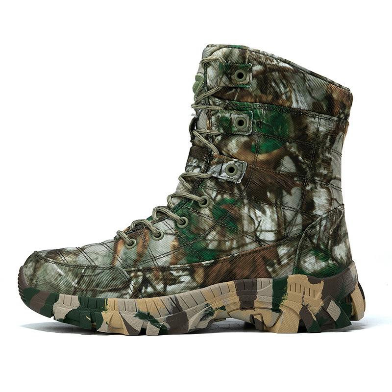 Large size combat boots for men, outdoor camouflage boots, high-top hiking boots, men s tactical boots, men s hiking boots 39 камуфляж зеленый