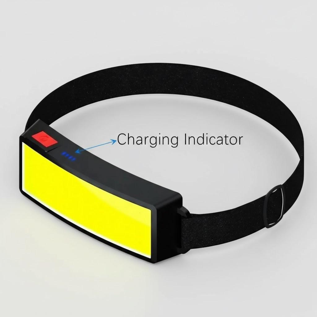 

Waterproof Adjustable LED COB Headlamp Rechargeable Super Bright Battery Powered Head Torch Portable Lighting Black
