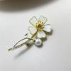 Delicate Pearls Embedded Floral Brooch Rustproof Alloy Accessory Clothing Accessories For Office Party Dress Enhancement