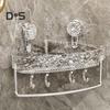 Suction Cup Corner Wall Shelf Storage Rack Strong Load-bearing Large Capacity Easy To Install Heavy-Duty Shower Organizer Shelf