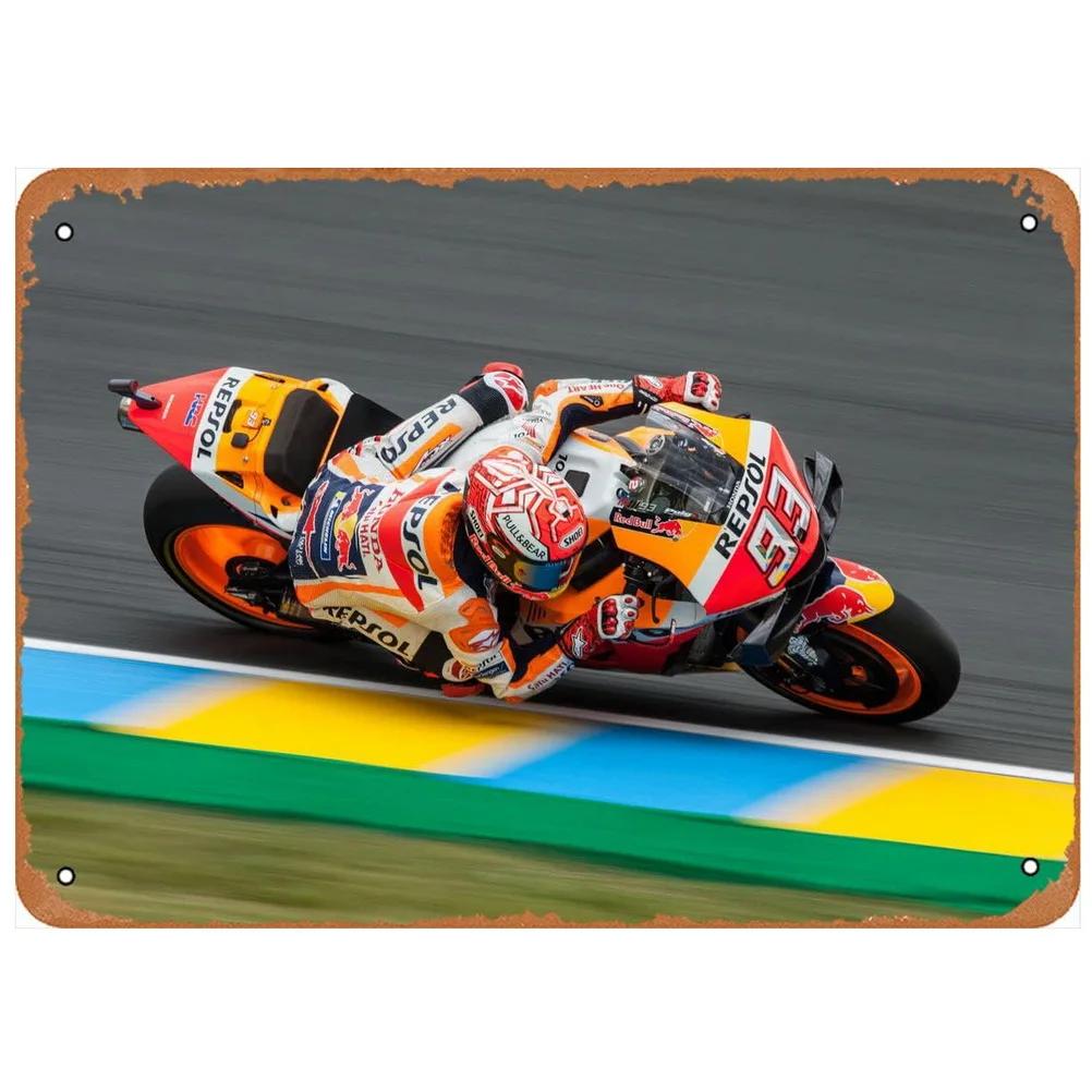 Decor Racing Vintage Metal Signs Tin Sign Monaco Grand Prix Racing Funny Poster Decor for Bar Pub Club Man Cave Wall Decoration