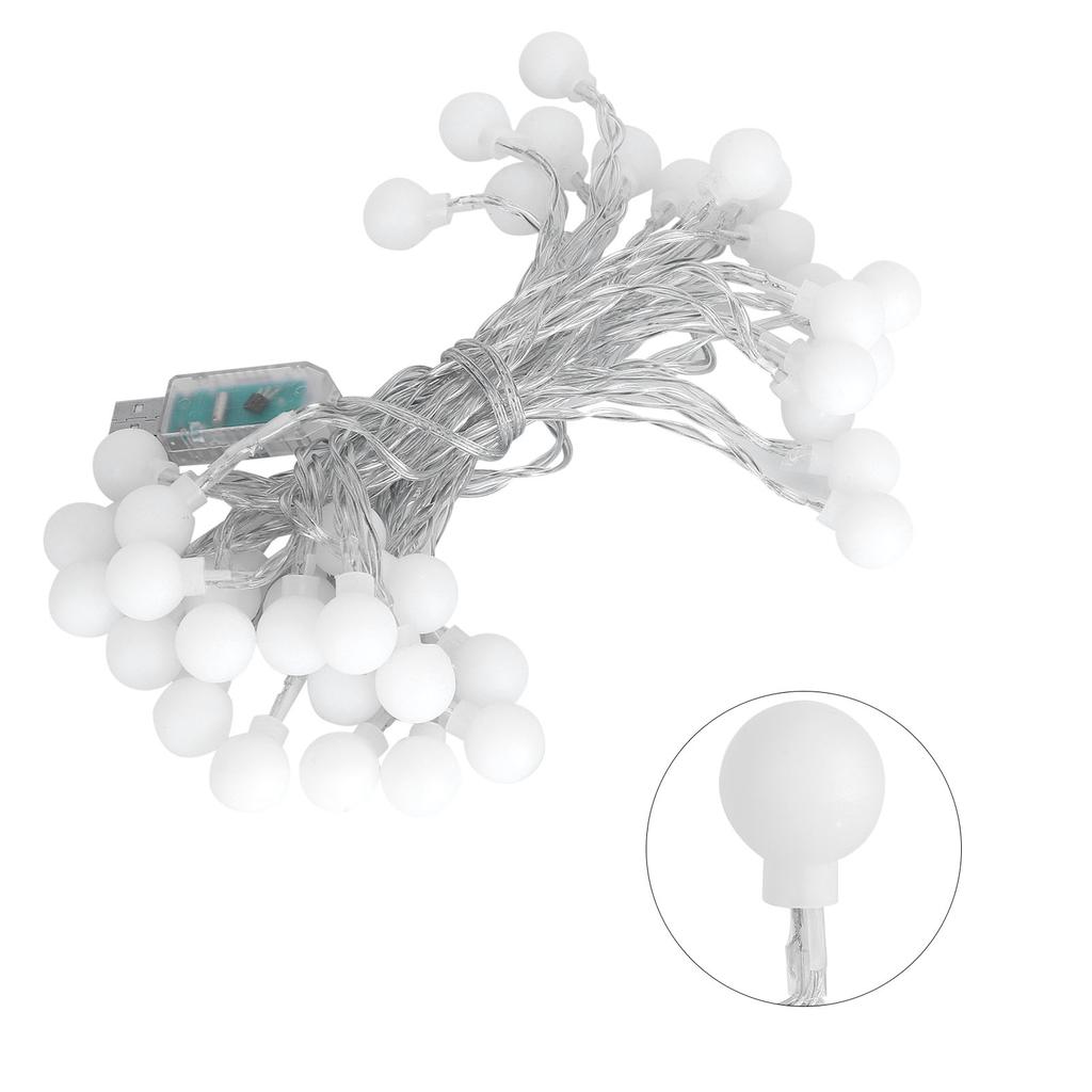 40LED Globe Ball String Lights 6M USB Decorative Hanging Lights with 8?Mode for Indoor Outdoor Warm