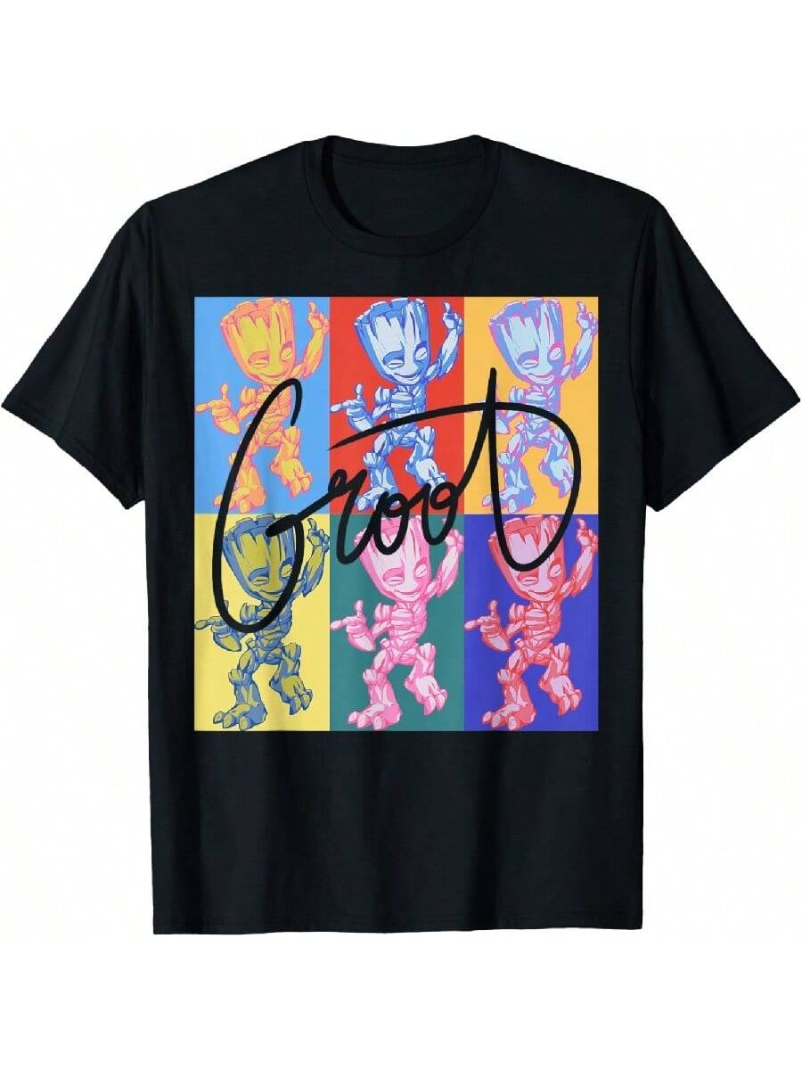 Marvels Guardians Of The Galaxys Groot Pop Art Panels T-Shirt S разноцветный