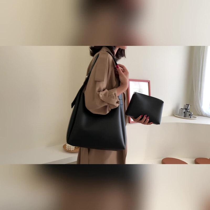 

Lightweight Canvas Crossbody Dumpling Bag Large & Small Bag Set