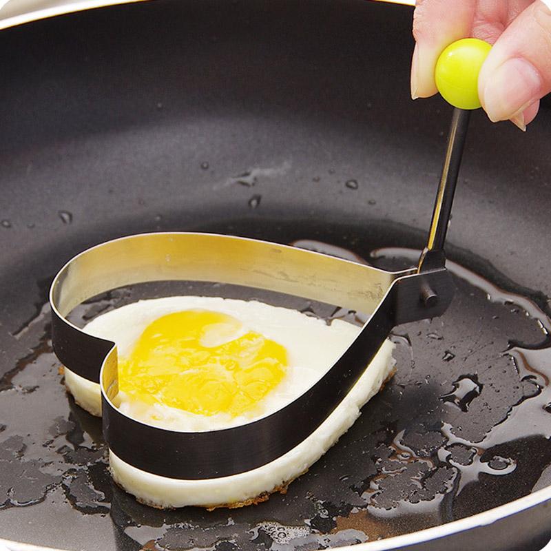 Stainless Steel Fried Egg Shaper Mould Maker Breakfast Baking Pancake Mold Creative Cake Tool Baking Cooking Kitchen Gadgets