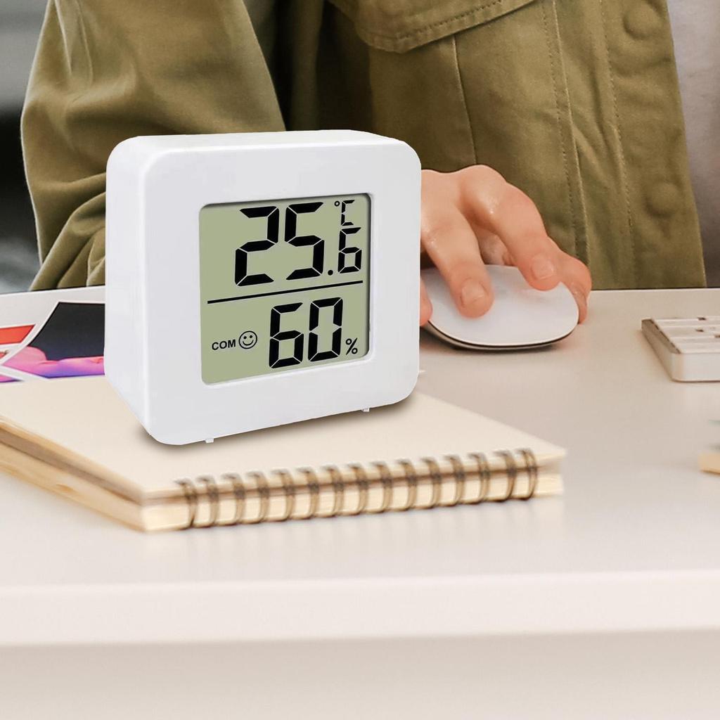 ABS Indoor Thermometer Hygrometer LCD Digital Display Humidity Meter Sensor Ambient Temperature Monitor Home Kitchen Bathroom