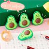 Drăguță de șters cu avocado, noutate, cu fructe, din cauciuc, pentru șters pentru copii, studenți, învățarea școlii