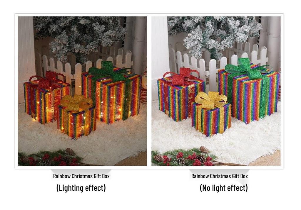 Christmas LED String Lights Gift Set: 3-Piece Decoration for Festive Party Atmosphere
