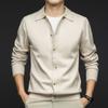 Herren Woll-Business-Strickjacke: Anti-Pilling, Verdickter Jacquard, Freizeitkleidung für mittlere und ältere Menschen