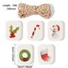 48/50pcs Party Cards Xmas Decoration Wrapping Supplies Christmas Labels Hang Tags Kraft Tag Gift Wrapping