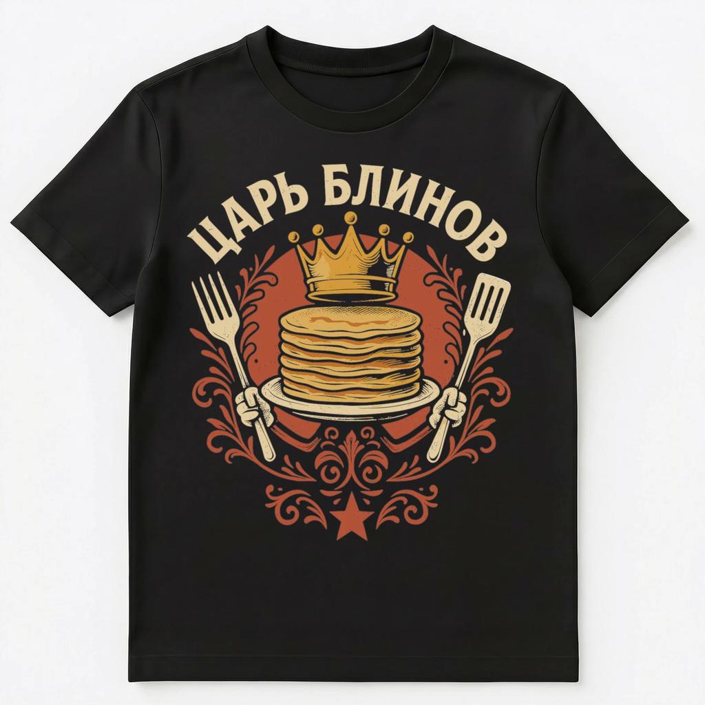 Pancake Tsar King Funny Russian Unisex T-shirt Tops Tees Unisex