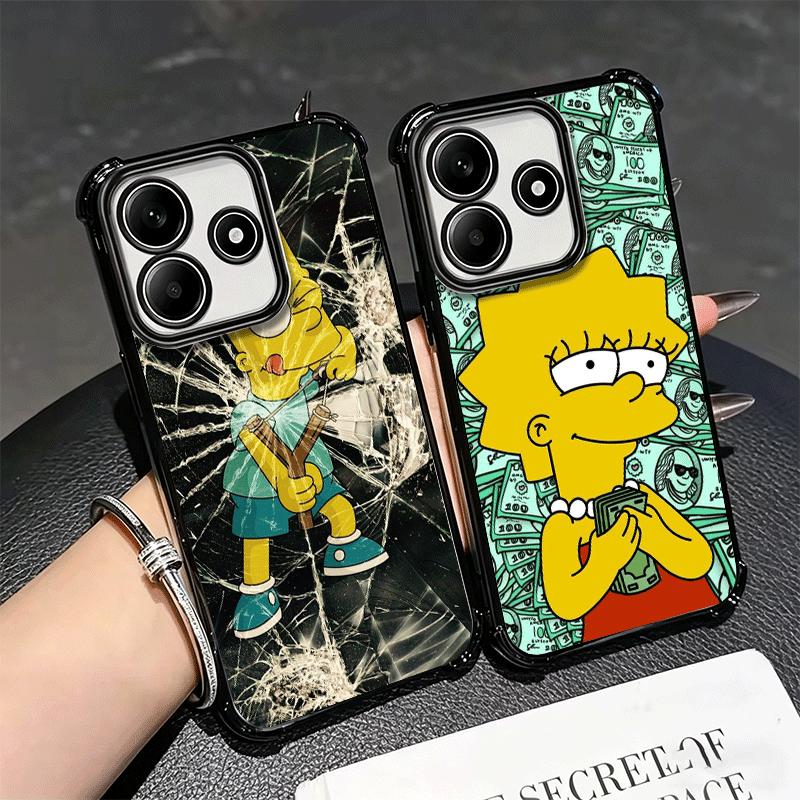Cartoon Homers-S-Simpsons Soft Phone Case For Xiaomi Redmi Note 14 15 Pro Plus 13 12 11S 11T 5G 10 9S 9 Plating Anti-Fall Fundas