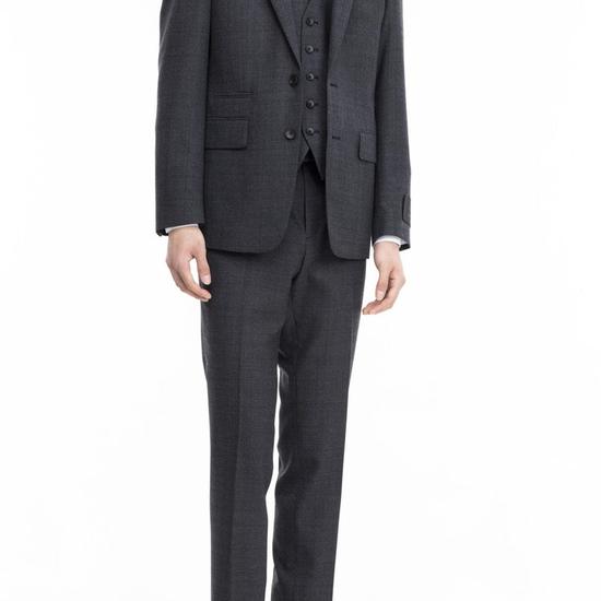 Giosongzio Signature Single Notched Suit Charcoal Check ZE6SU646CH ZE6SP646CH