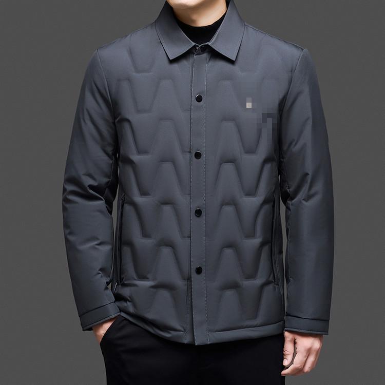 Men's Winter Business Casual 90% Duck Down Lapel Jacket – Versatile, Loose, Thickened, and Warm Outerwear.