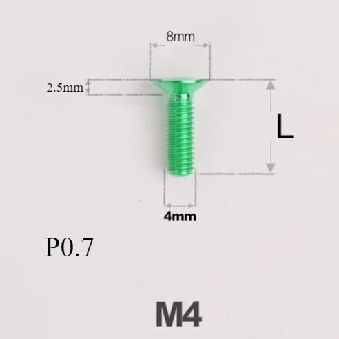 M4*8 10 12 14 16 18-50mm TC4 GR5 Titanium Alloy Torx Flat Countersunk Screw Bolt for Bike Bicycle Road Bike Multiple Colors
