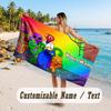 Personalized Beach Towel,Rainbow Friends Custom Printed Name Text, Super Absorbent Towel For Beach Vacation