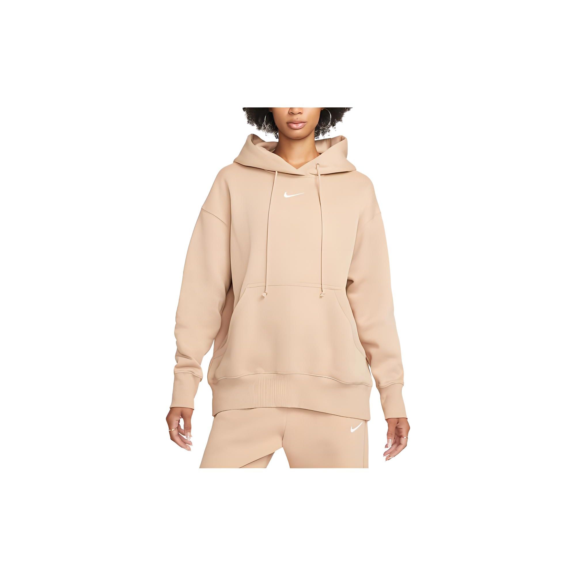 Nike Solid Color Brand Logo Crewneck Sweatshirt Women tops Yellow DQ5860-200 XS