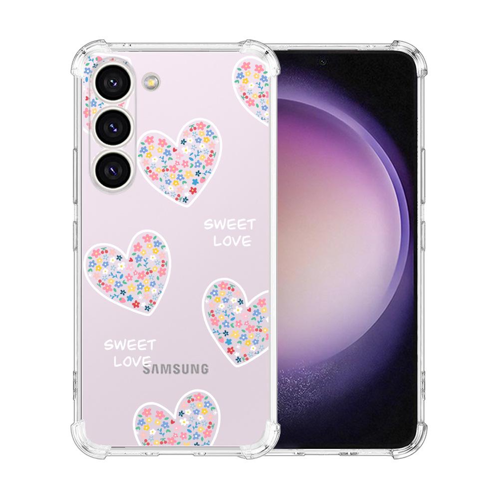 Samsung Galaxy S24 Ultra Case Airbag TPU Painted Butterfly Flowers - Perfect Fit