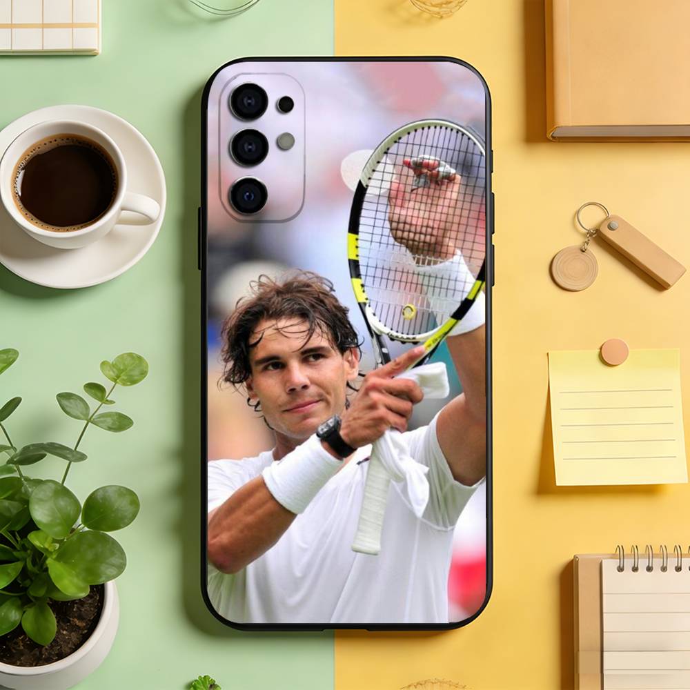 

Cool Tennis Star Portrait Phone Case For Samsung S25,S24,S21,S22,S23,S30,Ultra,S20,Plus,Fe,Soft Silicone Black Cover Samsung S24fe