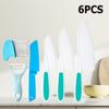 9PCS Kids Cooking Cutter Knife Set Plastic Fruit Knives DIY Toddlers Kid Safe Peeler Knife Cutting Boards Kitchen Accessories