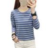 Cotton Striped Oversized Long Sleeve T Shirt For Women Autumn Casual Comfortable Wear