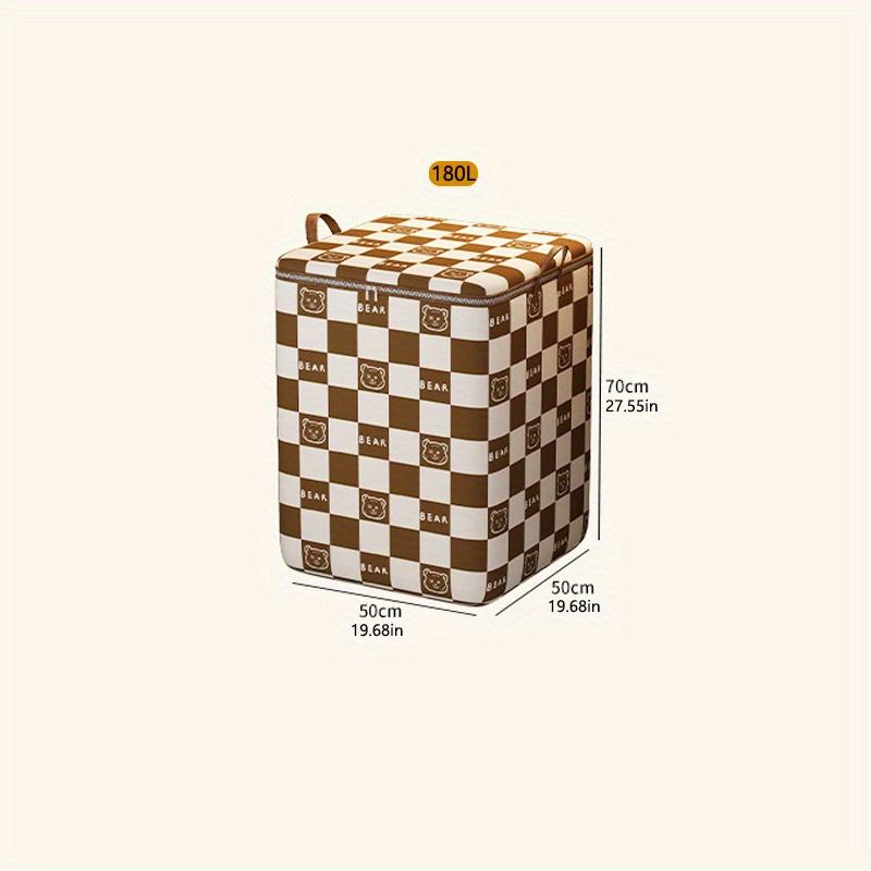 

110/140/180 л, 1 шт., складная вместительная пыленепроницаемая сумка для хранения одеял с ручкой, органайзер для экономии места в гардеробе, сумки для упаковки при переезде. 180L коричневый