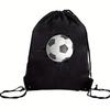 10PC Custom Text Pattern Soccer Drawstring Backpack Polyester Sports Bag Basketball Storage Oxford Fabric Sack