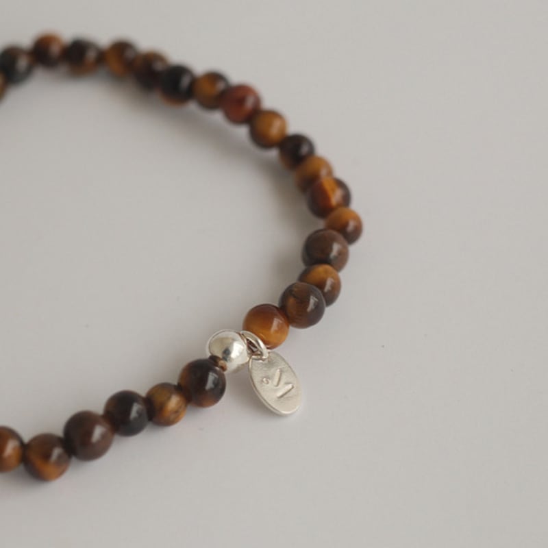 modernlike silver 925 hopi tiger eye stone bracelet 4mm