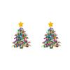 Christmas Fashion Trend Christmas Tree Diamond Bead Chain Earrings Delicate Sequins Stars Creative Design Earrings Women