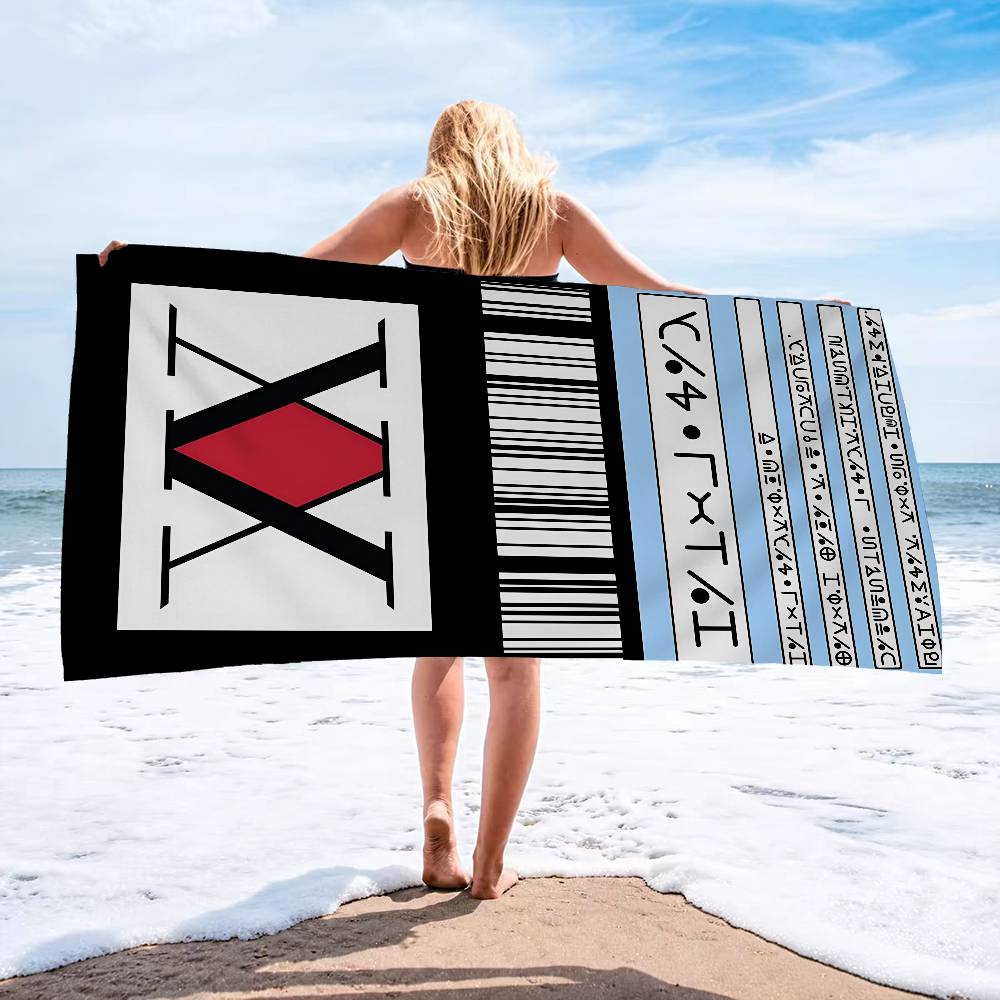 Anime Hunter X Hunters Beach Towel Colorful Bath Towels for Girl Microfiber Quick Dry Sand Free Beach Yoga Spa Gym Pool