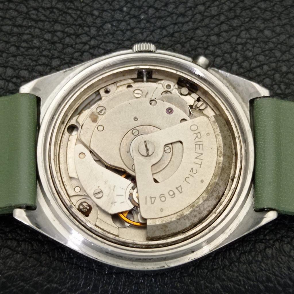 VINTAGE ORIENT AUTOMATIC 46941 JAPAN MENS GREEN COLOR DIAL WATCH a700622-5 R204-a700622