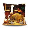 Bedroom Living Room Cartoon Animal Print Cushion Cover Cat Dog Cushion Cover Car Sofa Home Decor Pillowcase