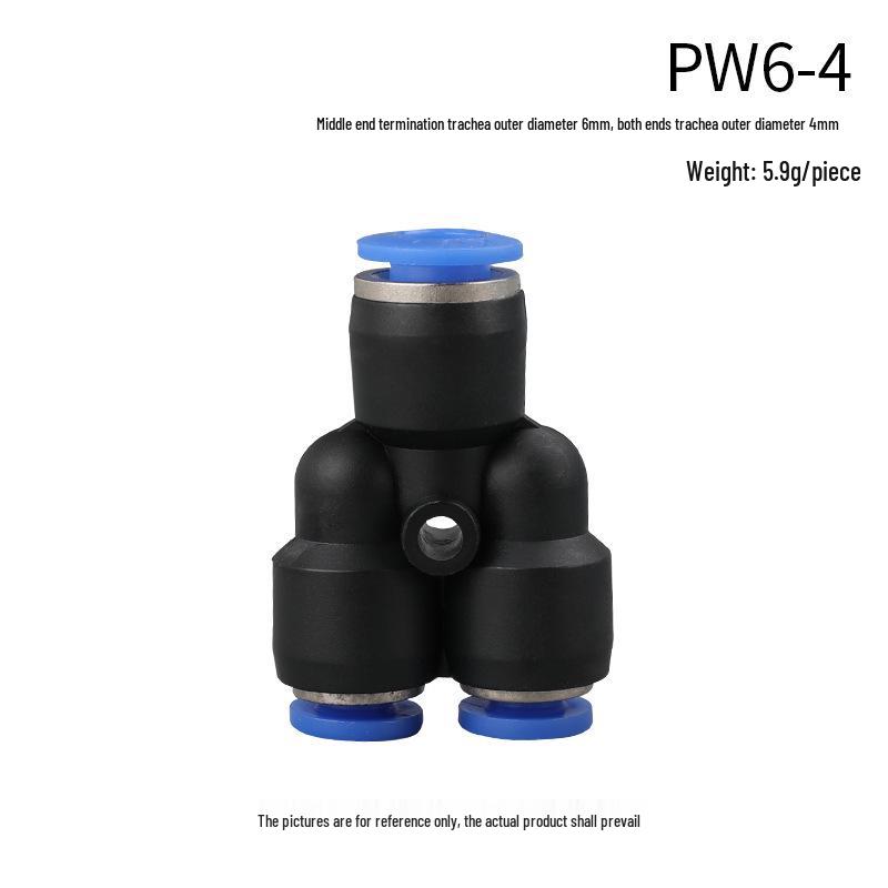 High-Pressure PE Tee & Reducer Pneumatic Quick-Fit Fittings for Air Pipe