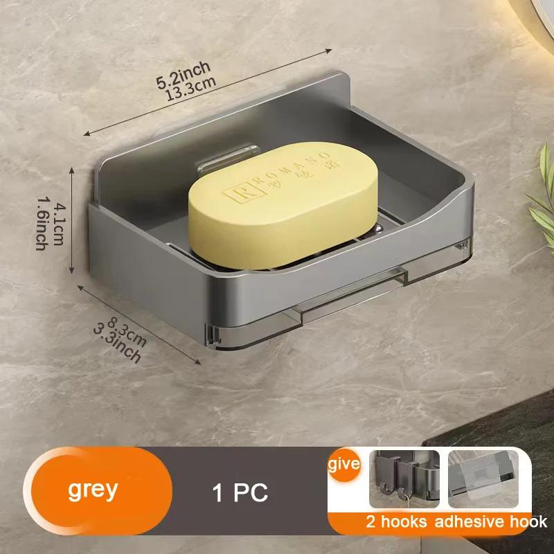 Bathroom Soap Dish Wall Mounted Sponge Holder Bathroom Organizer Double drainage Soap Dish Bathroom Accessories