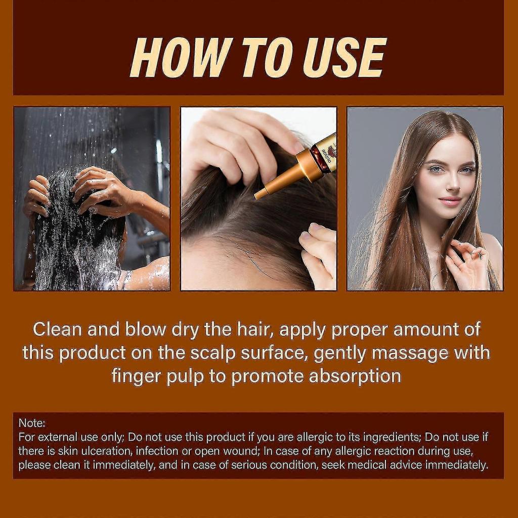 OUHOE Ginger Hair Growth Essence 6ml, Universal Hair Treatment, Moisturizing & Repairing, Strengthens Hair Roots, Anti-Hair Loss