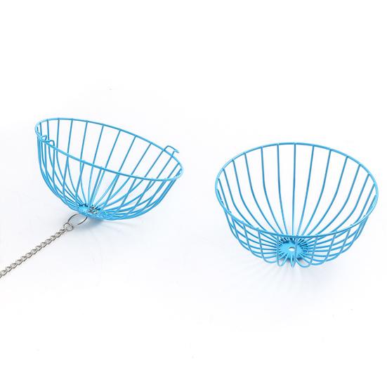 Hanging Chicken Feeder Hamster Rabbit Treat Ball Vegetable String Ball Poultry Fruit Holder with Adjustable Height Stainless Steel Chain Easy Assembly