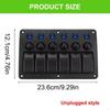 2025 New Waterproof 6 Gang Toggle Switches with Light Sticker Switches Panel