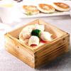 Cedar Wood Dim Sum Steamer Basket - Square Xiaolongbao & Rice Rack for Cantonese Tea